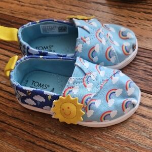 TOMS Kids Rainbow Cloud Shoes - Blue